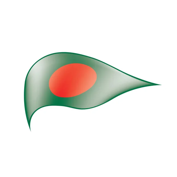 Bangladéšská vlajka, vektorová ilustrace — Stockový vektor
