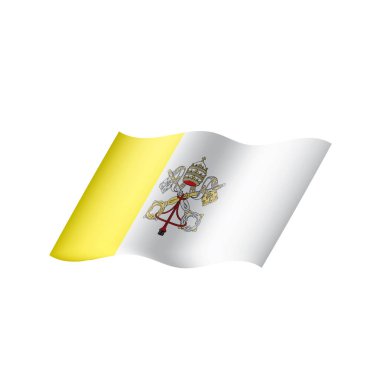 Vatikan bayrağı, vektör çizim