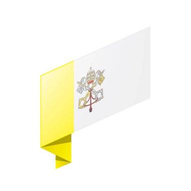 Vatikan bayrağı, vektör çizim