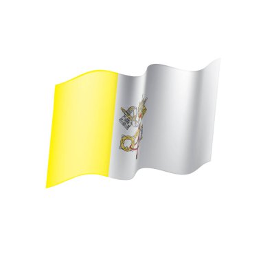 Vatikan bayrağı, vektör çizim