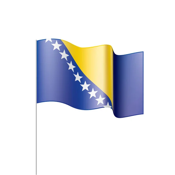 Флаг Боснии и Герцеговины, векторная иллюстрация — стоковый вектор