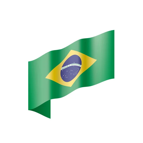 Brasiliansk flagga, vektorillustration — Stock vektor