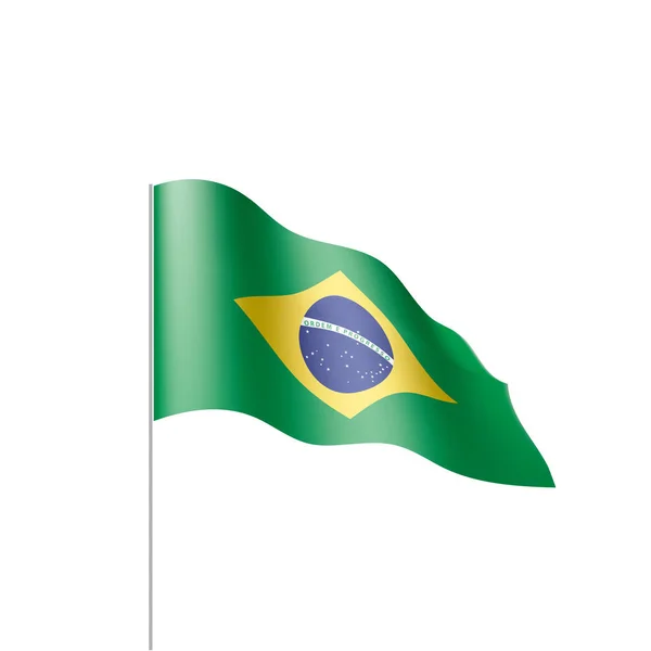 Brasilianische Flagge, Vektorabbildung — Stockvektor