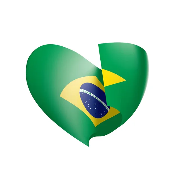 Brazilská vlajka, vektorová ilustrace — Stockový vektor