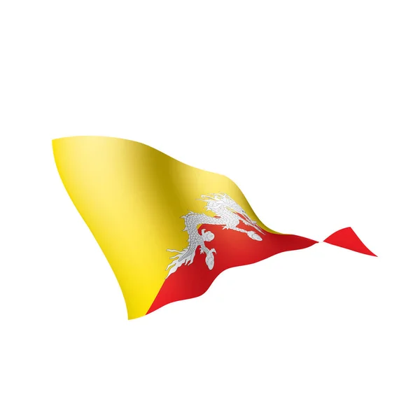 Flaga Bhutanu, ilustracji wektorowych — Wektor stockowy