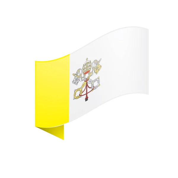 Vatikanische Flagge, Vektorillustration — Stockvektor