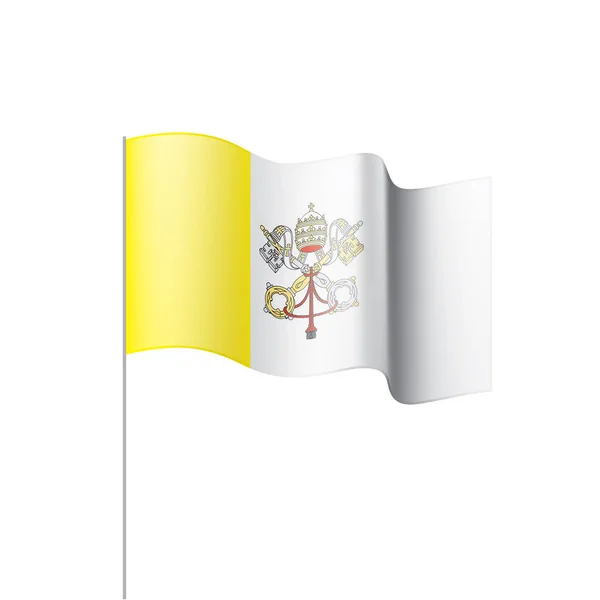 Vatikanische Flagge, Vektorillustration — Stockvektor