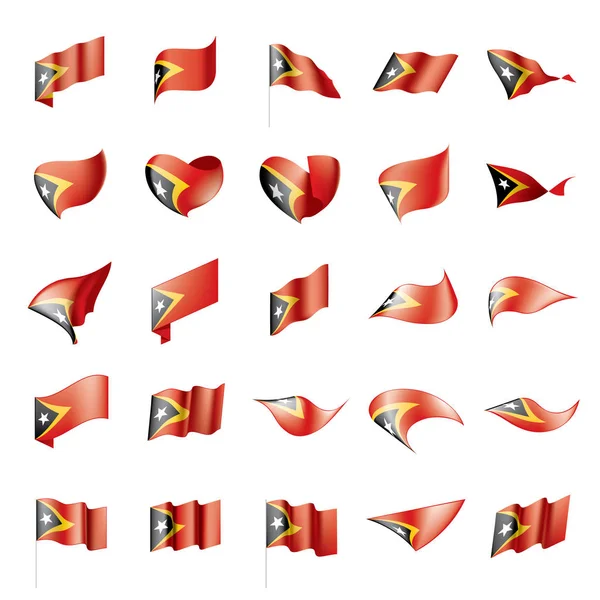 Osttimor-Flagge, Vektorabbildung — Stockvektor