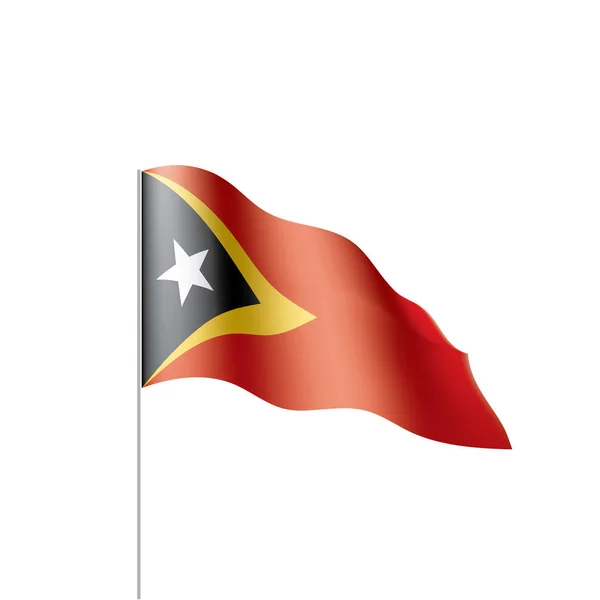 Oost-timor vlag, vectorillustratie — Stockvector