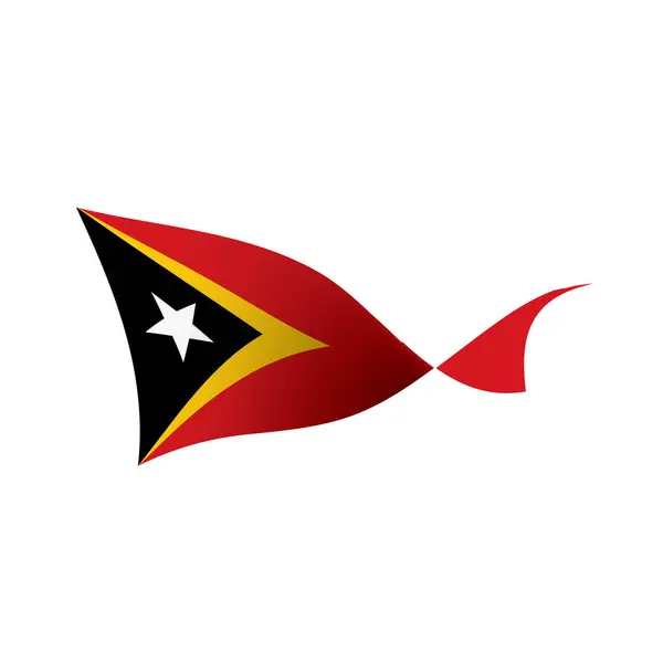 Östtimor flagga, vektorillustration — Stock vektor