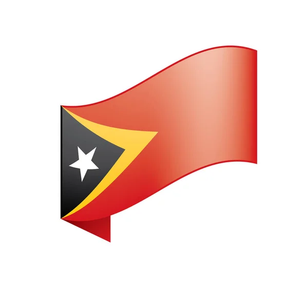 Oost-timor vlag, vectorillustratie — Stockvector