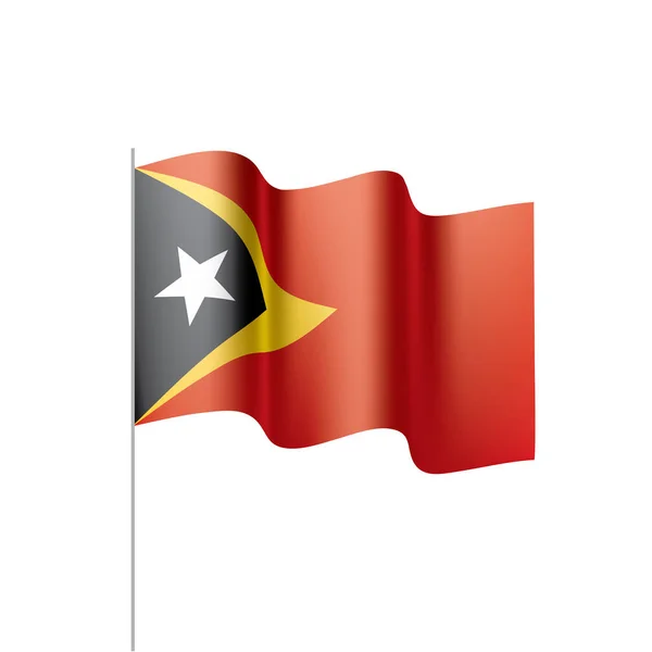 Oost-timor vlag, vectorillustratie — Stockvector