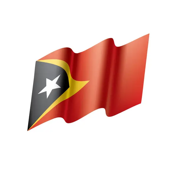 Drapeau Timor oriental, illustration vectorielle — Image vectorielle