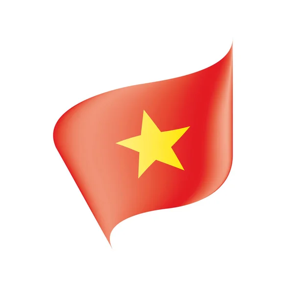 Vietnam vlag, vector illustratie — Stockvector