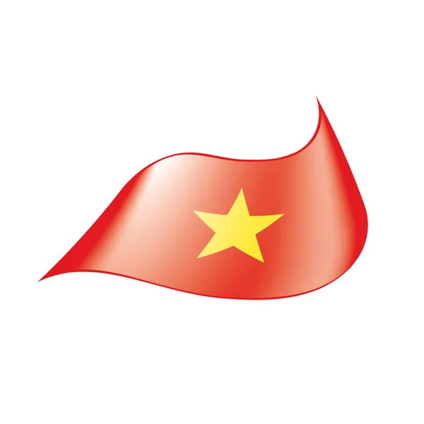 Bandera de Vietnam, vector de ilustración — Vector de stock