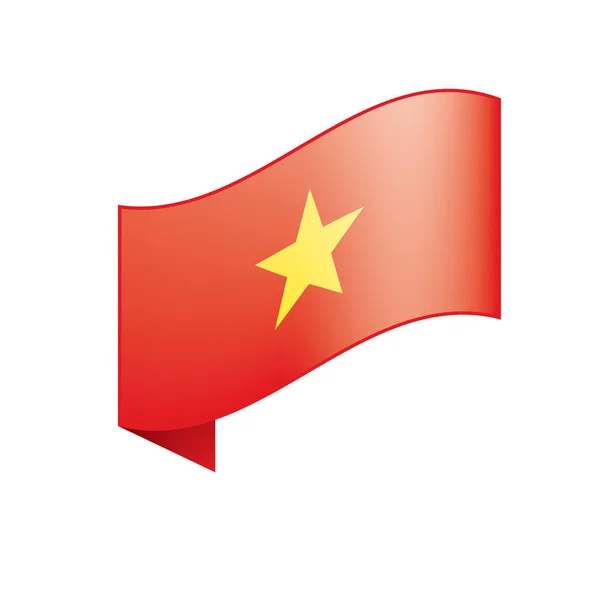 Vietnam Flagge, Vektorillustration — Stockvektor