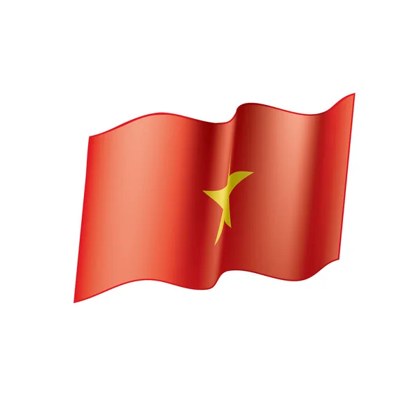 Bandera de Vietnam, vector de ilustración — Vector de stock