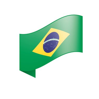 Brezilya bayrağı, vektör illüstrasyonu