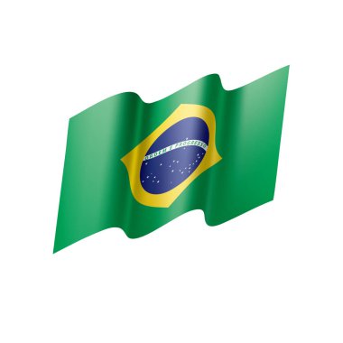 Brezilya bayrağı, vektör illüstrasyonu