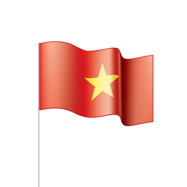 Drapeau du Vietnam, illustration vectorielle — Image vectorielle