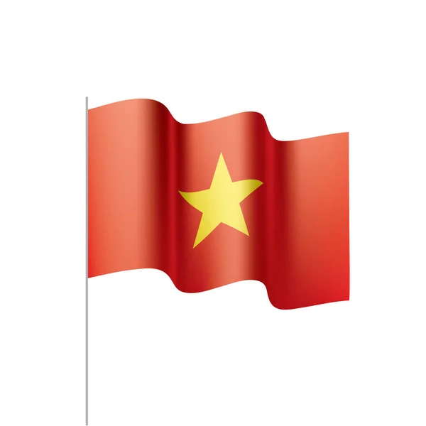 Bandera de Vietnam, vector de ilustración — Vector de stock