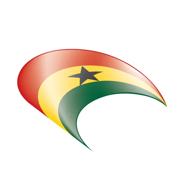 Ghana flagga, vektorillustration — Stock vektor