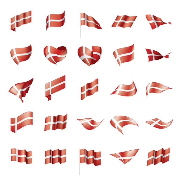 Denmark flag, vector illustration — Stock Vector