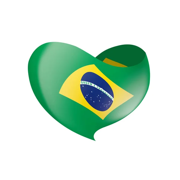 Brazilská vlajka, vektorová ilustrace — Stockový vektor