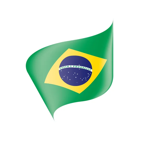 Braziliaanse vlag, vectorillustratie — Stockvector