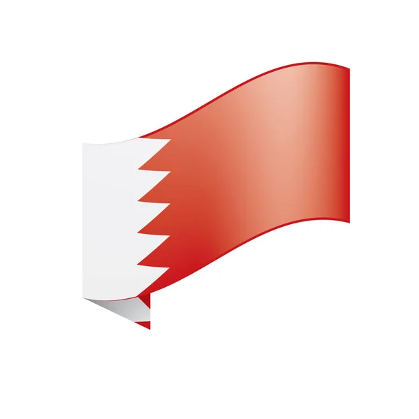 Bandiera del Bahrein, illustrazione vettoriale — Vettoriale Stock