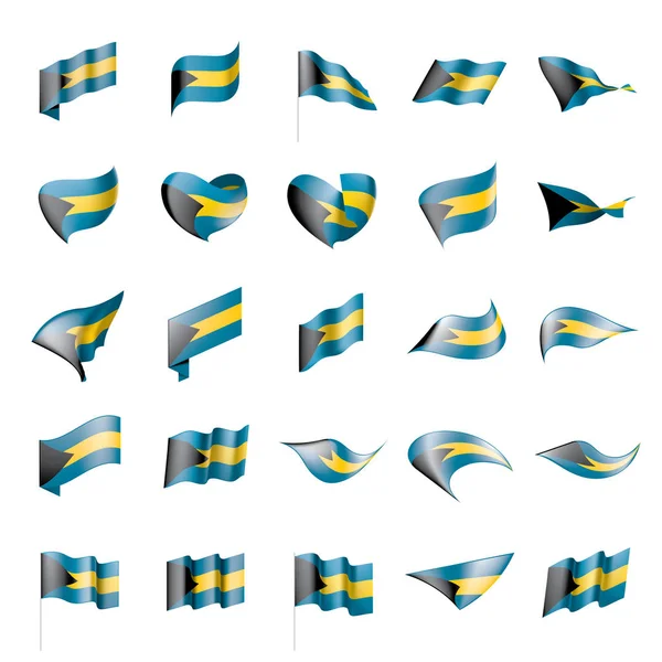 Bahamas Flagge, Vektorillustration — Stockvektor