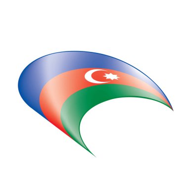 Azerbaycan bayrağı, vektör illüstrasyonu