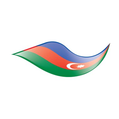 Azerbaycan bayrağı, vektör illüstrasyonu