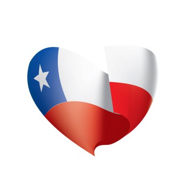 Şili bayrağı, vektör illüstrasyonu