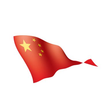 Çin bayrağı, vektör illüstrasyonu