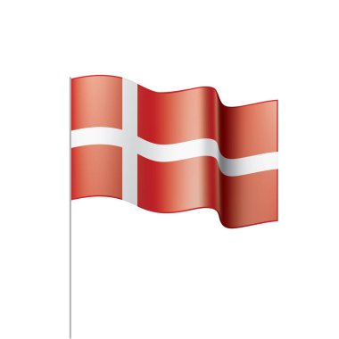Danimarka bayrağı, vektör illüstrasyonu