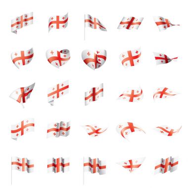 Georgia bayrak, vektör çizim