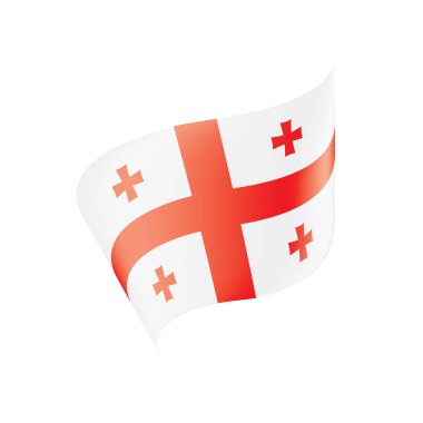 Georgia bayrak, vektör çizim