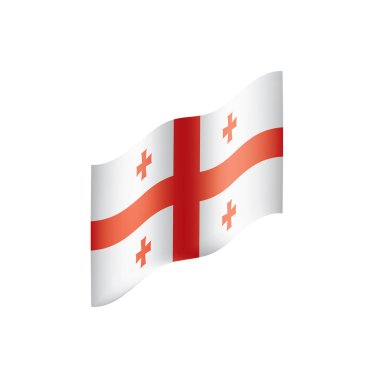 Georgia bayrak, vektör çizim