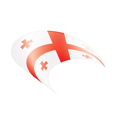 Georgia bayrak, vektör çizim