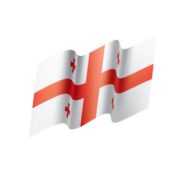 Georgia bayrak, vektör çizim