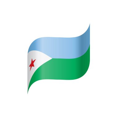 Cibuti bayrağı, vektör çizim