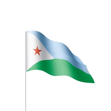 Cibuti bayrağı, vektör çizim