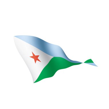 Cibuti bayrağı, vektör çizim