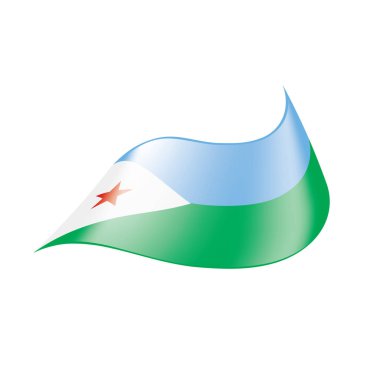 Cibuti bayrağı, vektör çizim