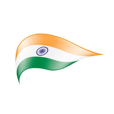 Hindistan bayrağı, vektör illüstrasyonu