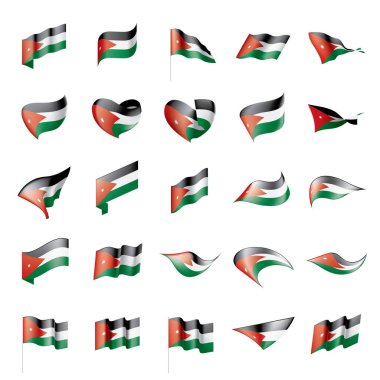 Jordan bayrağı, vektör illüstrasyonu