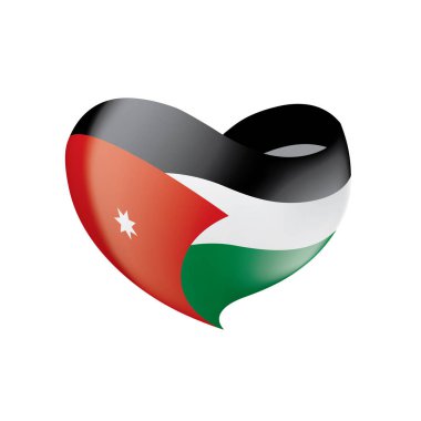 Jordan bayrağı, vektör illüstrasyonu