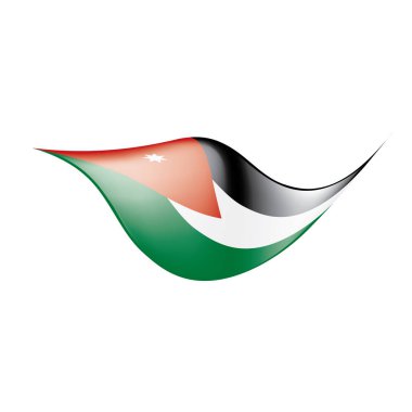 Jordan bayrağı, vektör illüstrasyonu