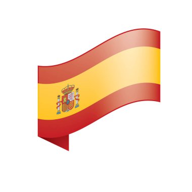 İspanya bayrağı, vektör illüstrasyonu